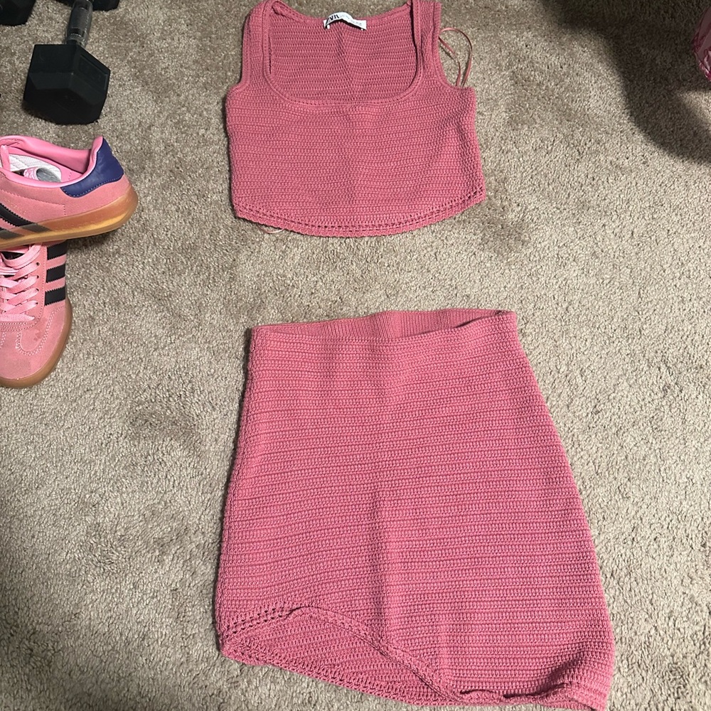 Zara Pink Crochet set